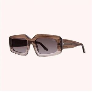 Dezi Read the Room Brown Rectangular Sunglasses
